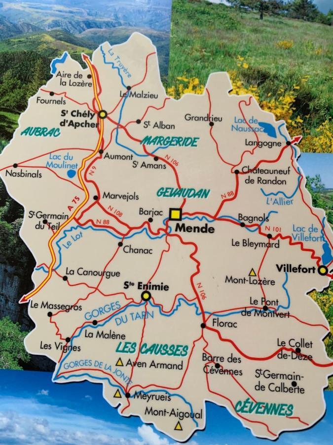 La Voutee 5 Epis Avec Bain Finlandais Prive Au Manoir Du Charme Gorges Du Tarn Bed & Breakfast Quezac  Eksteriør bilde