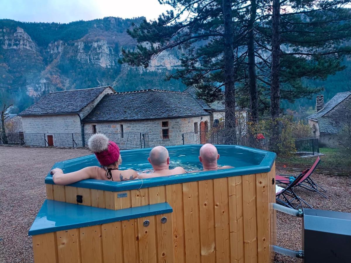 La Voutee 5 Epis Avec Bain Finlandais Prive Au Manoir Du Charme Gorges Du Tarn Bed & Breakfast Quezac  Eksteriør bilde